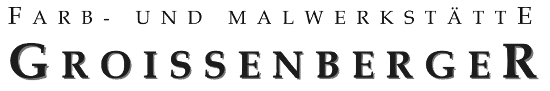 Groissberger_Malwerkstätte_Logo_transparent_schwarz Logo der Malwerkstätte Groissenberger - Schriftzug